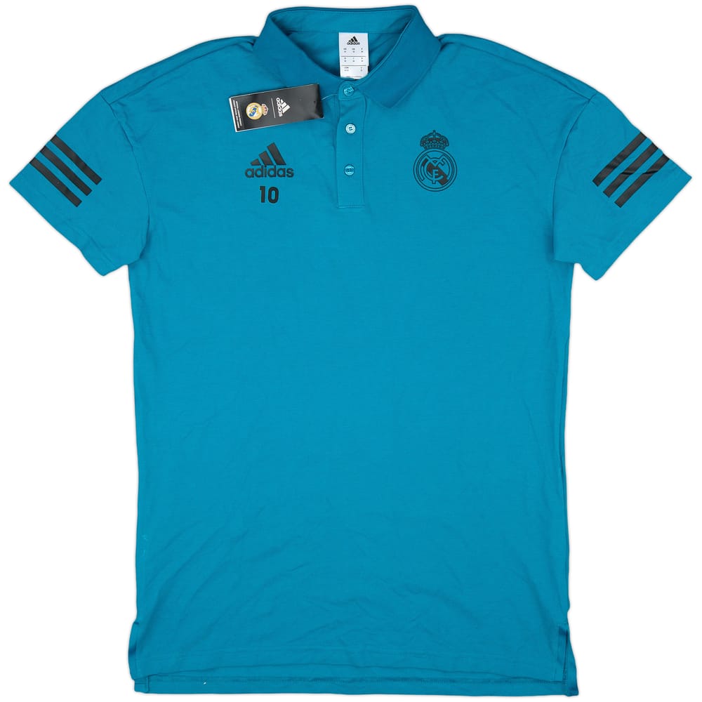 2017-18 Real Madrid adidas Player Issue Polo Shirt #10 (M)