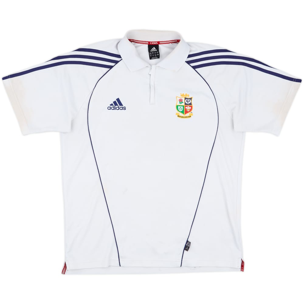 2005 British & Irish Lions Rugby 1/4 Zip Polo Shirt - 4/10 - (L)