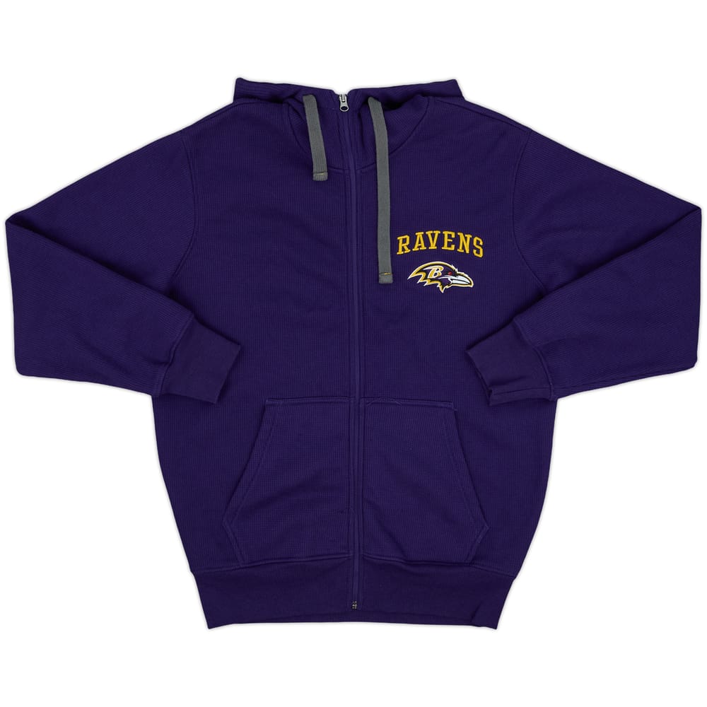 2010s Baltimore Ravens NFL Full Zip Hooded Sweat Top - 8/10 - (M)