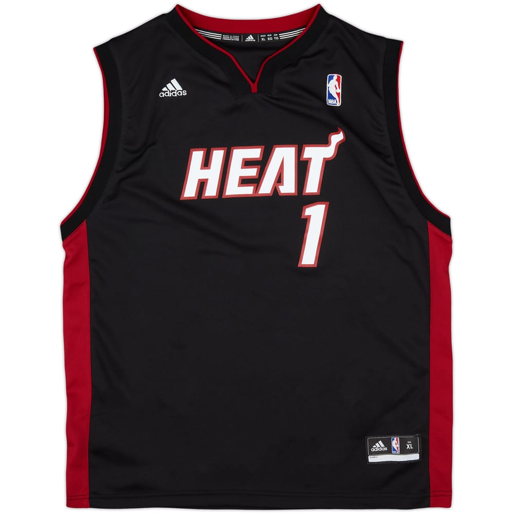 2010-12 Miami Heat Bosh #1 adidas Away Jersey - 10/10 - (XL.Boys)