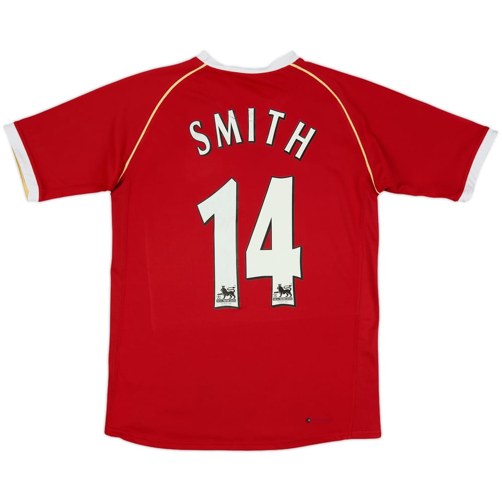 2006-07 Manchester United Home Shirt Smith #14 - 7/10 - (XL.Boys)
