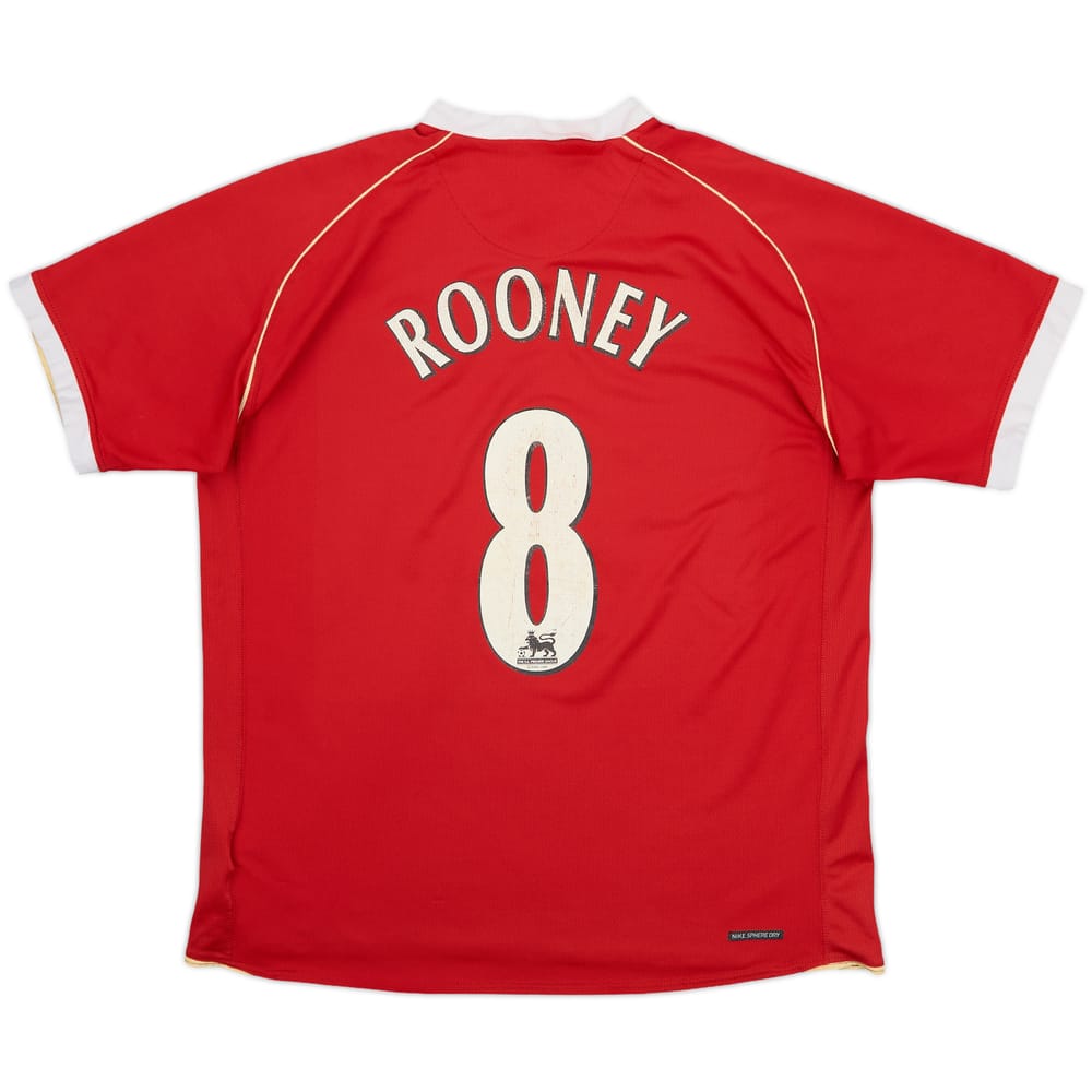 2006-07 Manchester United Home Shirt Rooney #8 - 5/10 - (L)