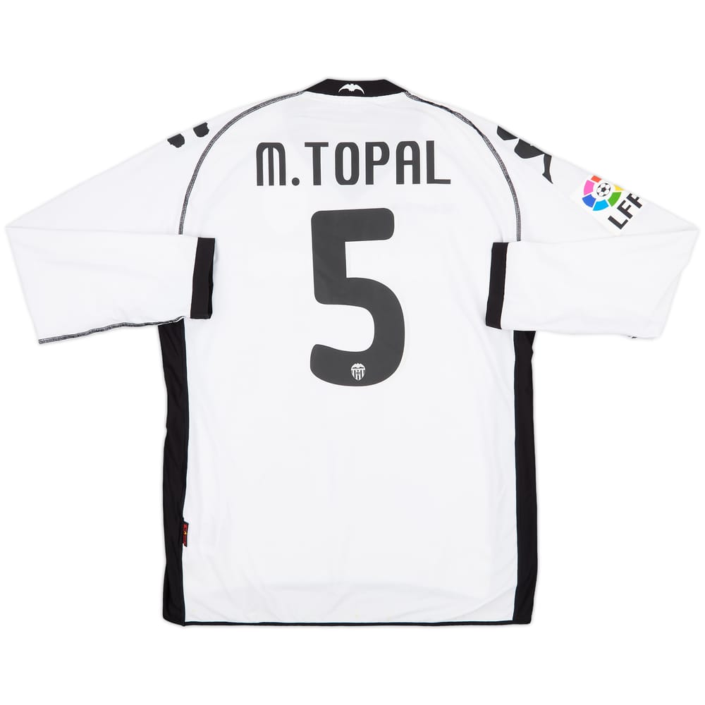 2010-11 Valencia Home L/S Shirt M. Topal #5 - 8/10 - (XL)