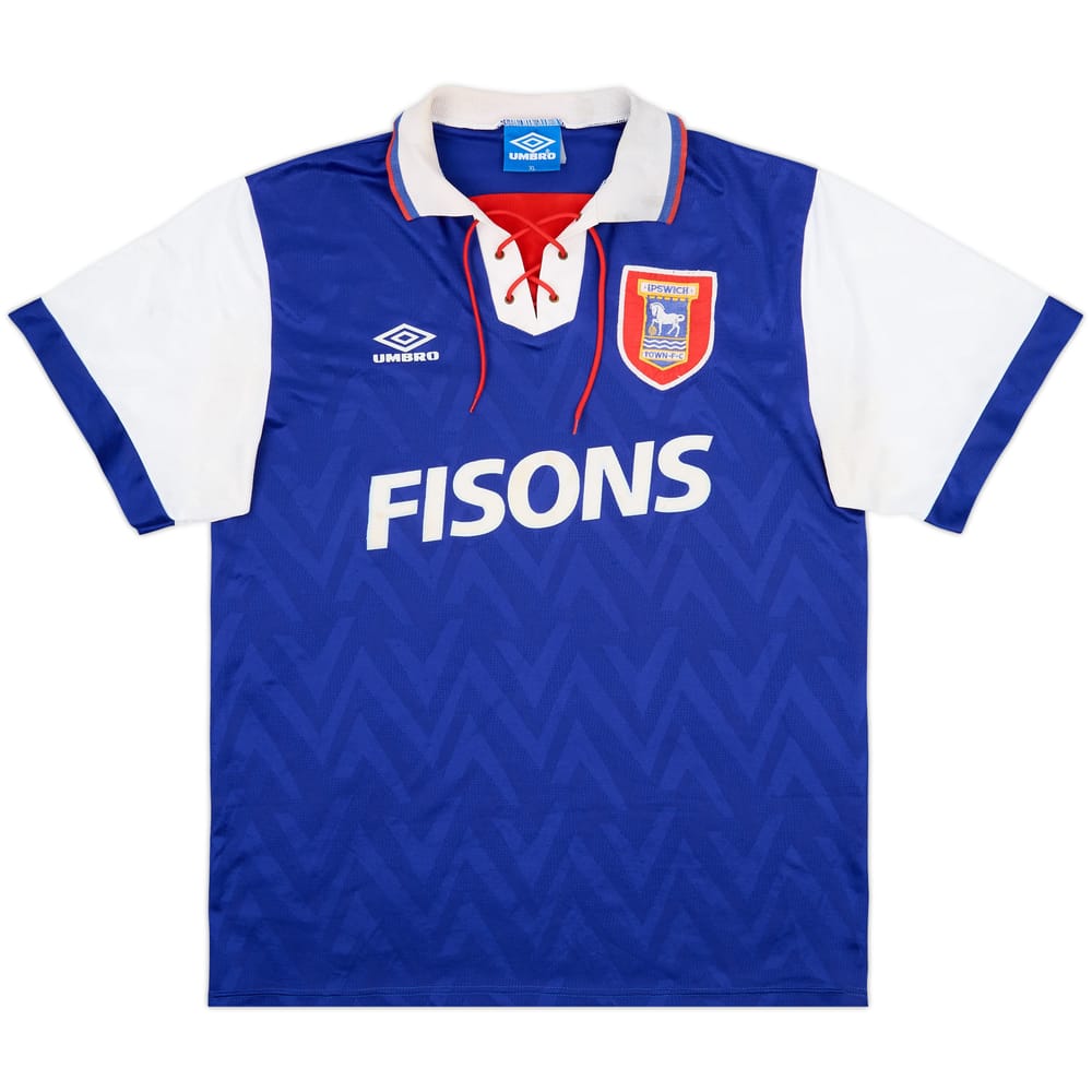 1992-94 Ipswich Home Shirt - 7/10 - (XL)