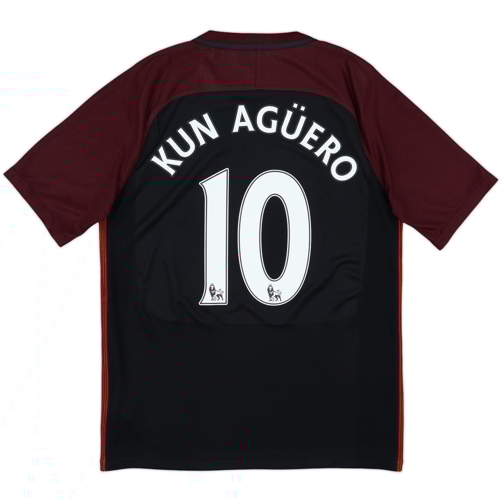 2016-17 Manchester City Away Shirt Kun Aguero #10 - 8/10 - (M)