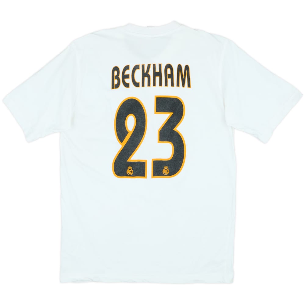 2003-04 Real Madrid adidas Graphic Tee Beckham #23 - 5/10 - (S)