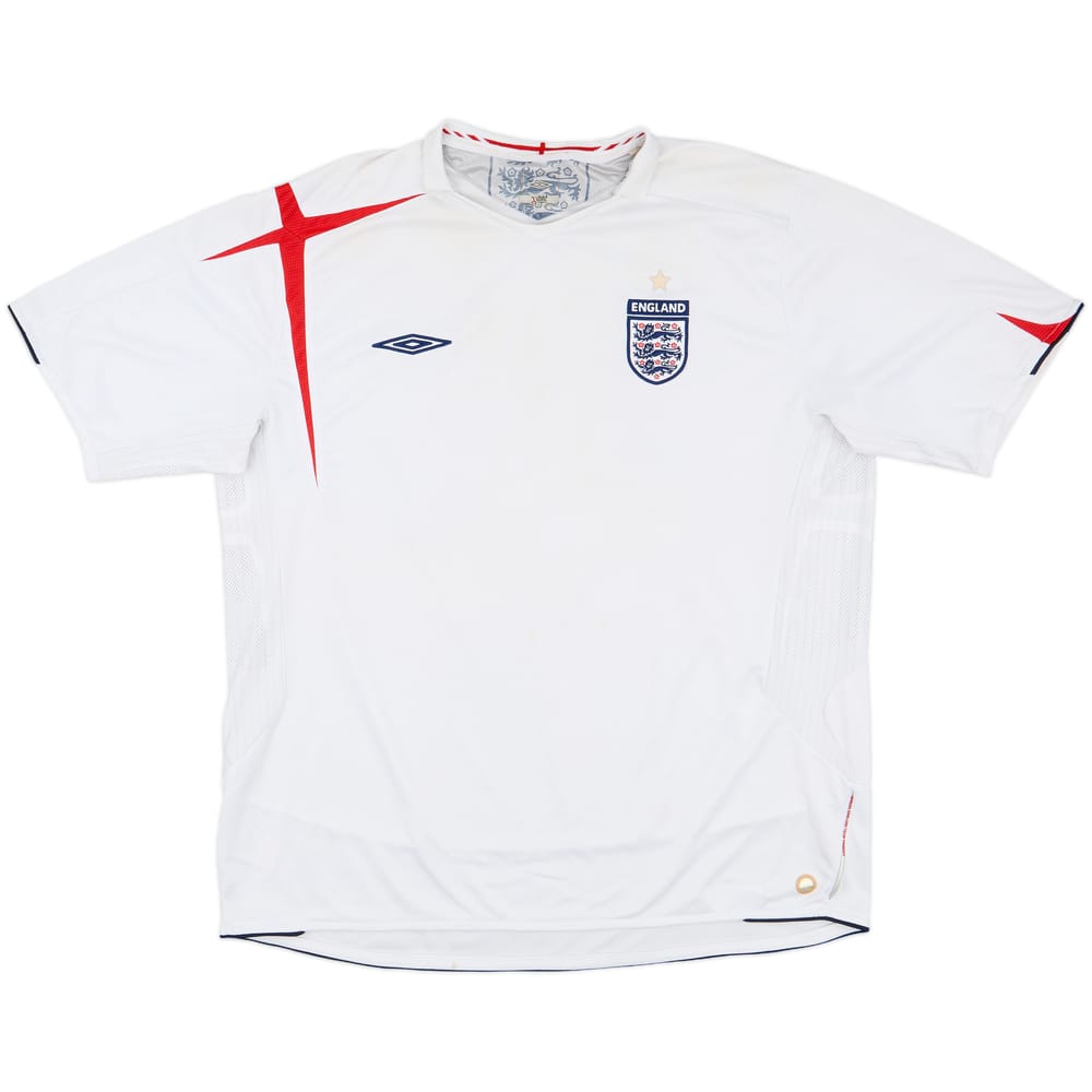 2005-07 England Home Shirt - 5/10 - (3XL)