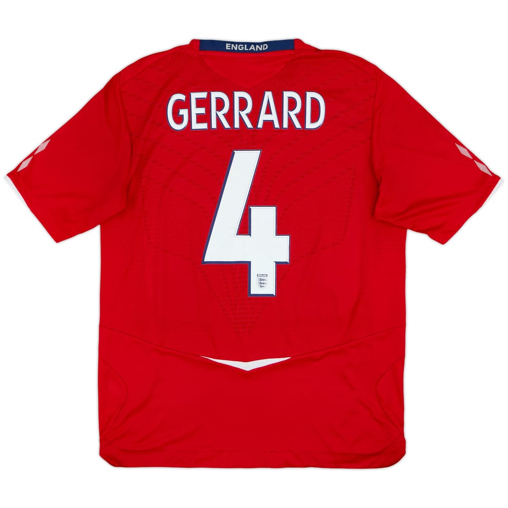 2008-10 England Away Shirt Gerrard #4 - 7/10 - (L)