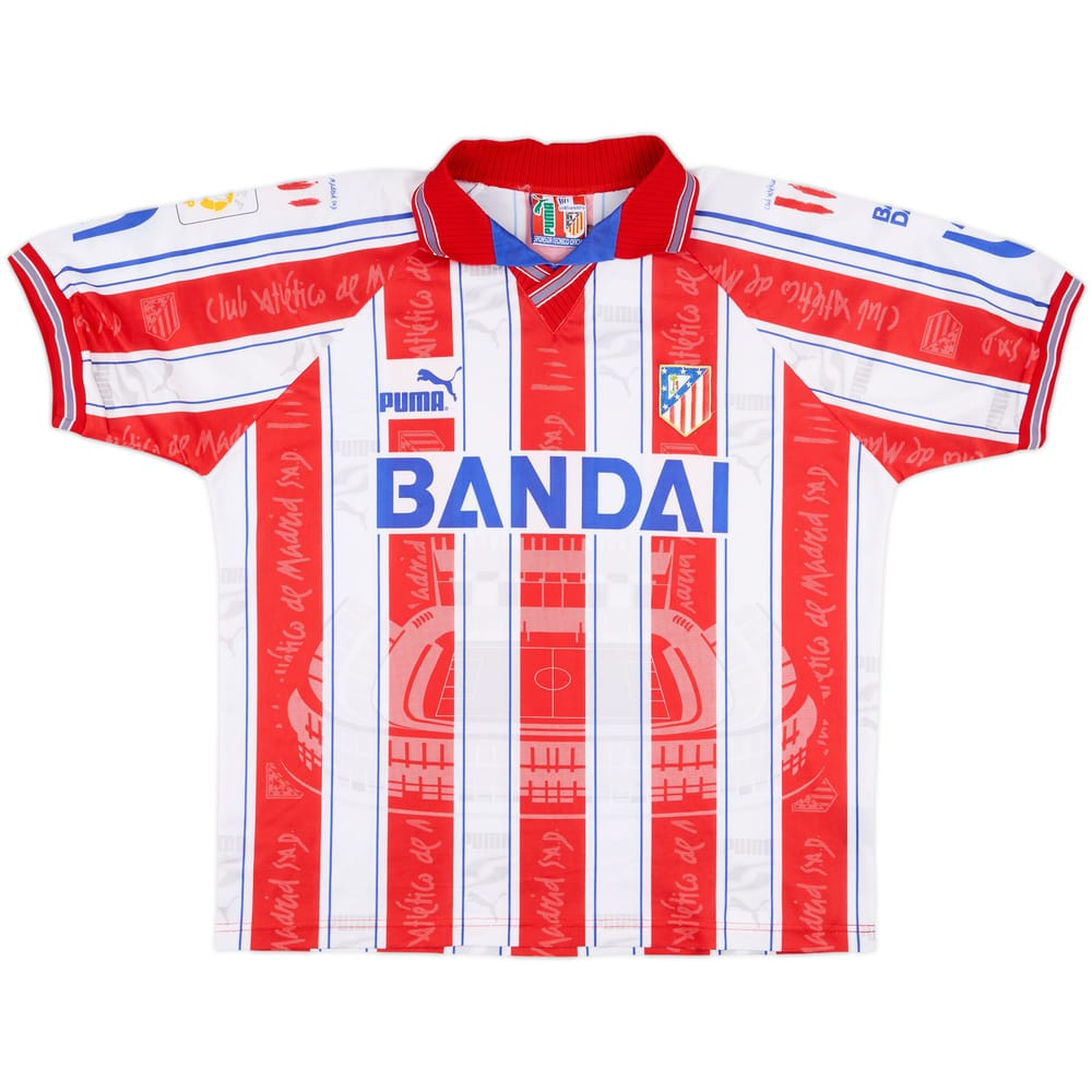 1996-97 Atletico Madrid Home Shirt - 9/10 - (XL)