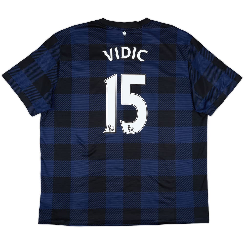 2013-14 Manchester United Away Shirt Vidic #15 - 7/10 - (XXL)