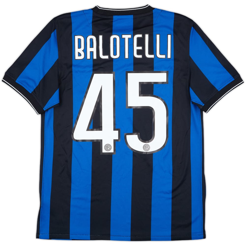 2009-10 Inter Milan Home Shirt Balotelli #45 - 8/10 - (S)