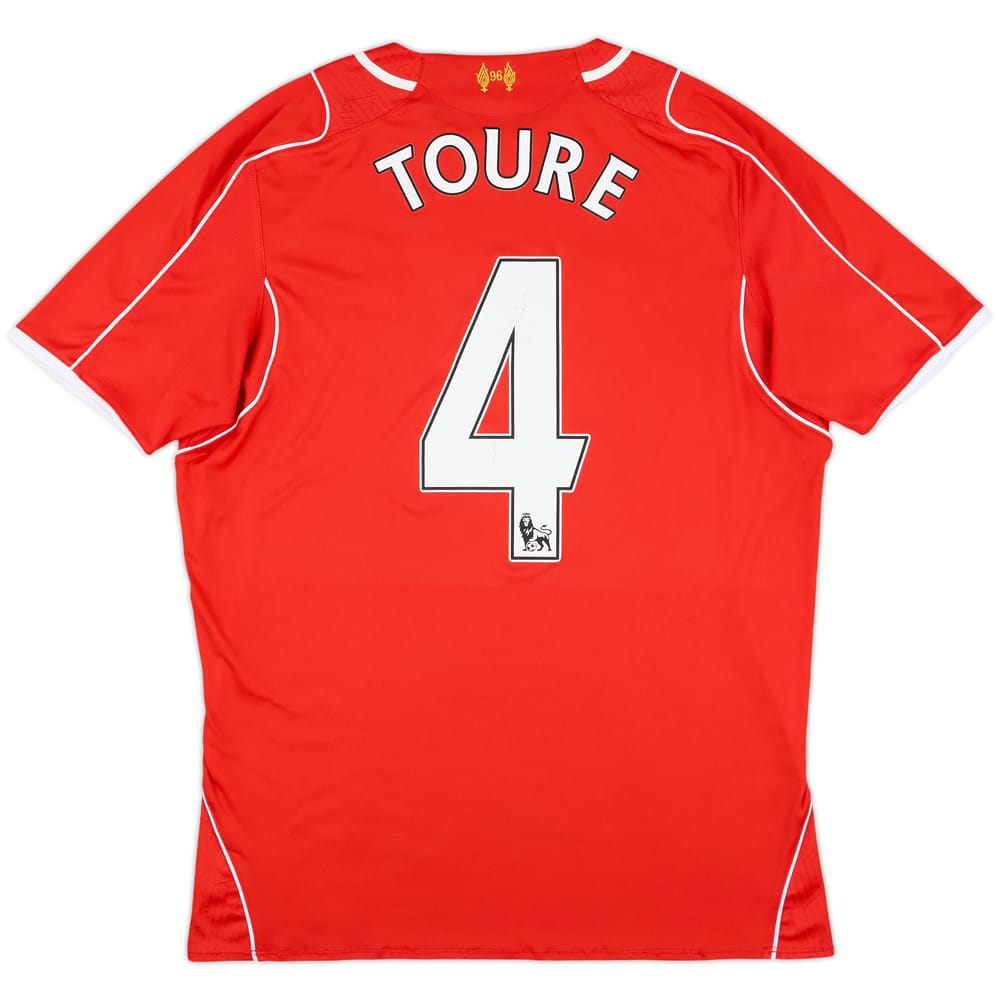 2014-15 Liverpool Home Shirt Toure #4 - 6/10 - (L)