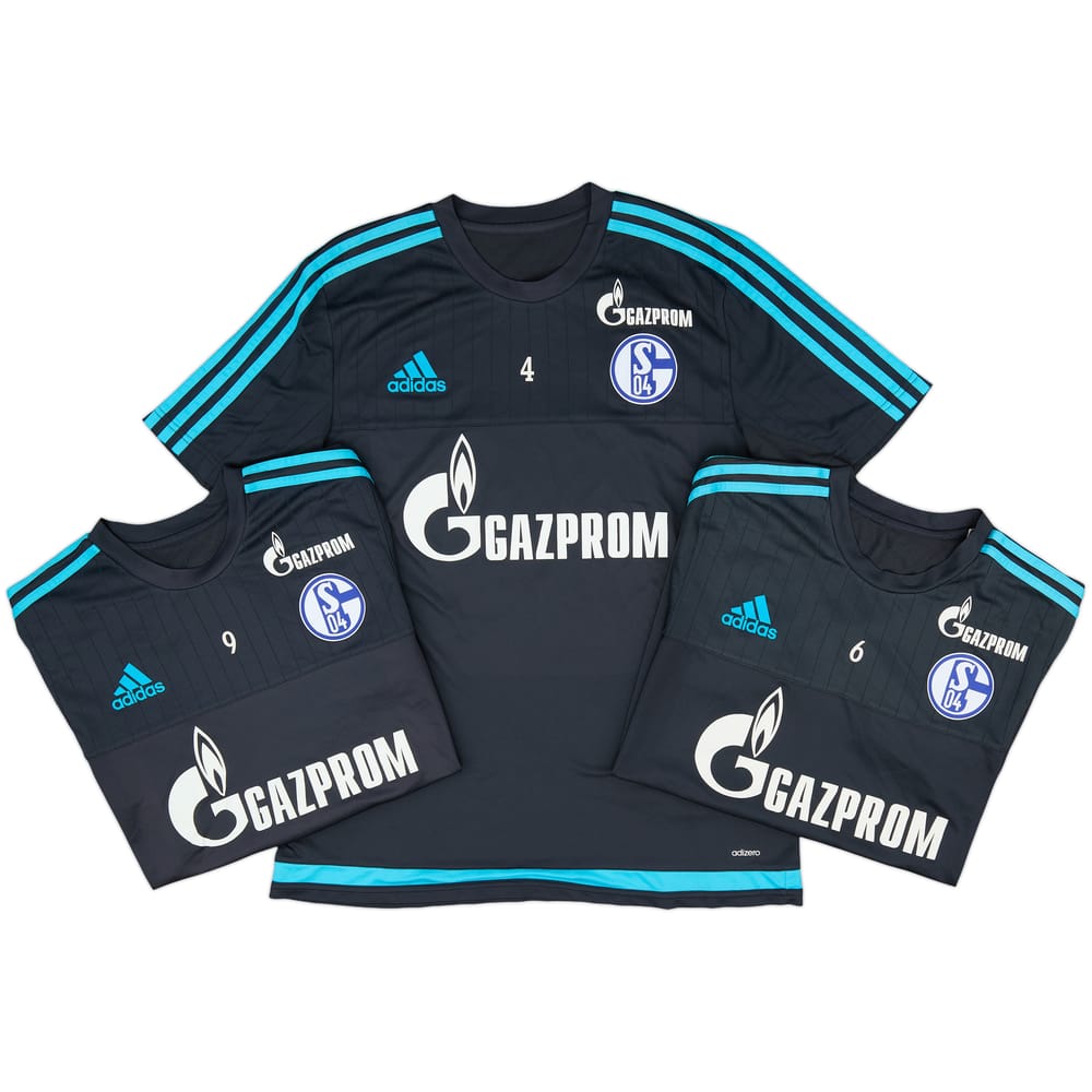 2015-16 Schalke Player Issue adidas Training Shirt - 9/10 - (L)