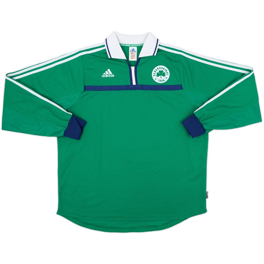 2000-01 Panathinaikos Player Issue Home L/S Shirt - 10/10 - (XL)