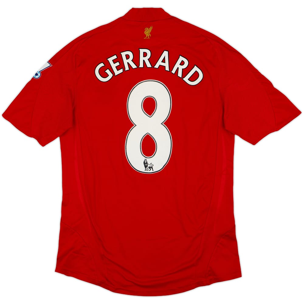 2008-10 Liverpool Home Shirt Gerrard #8 - 7/10 - (S)