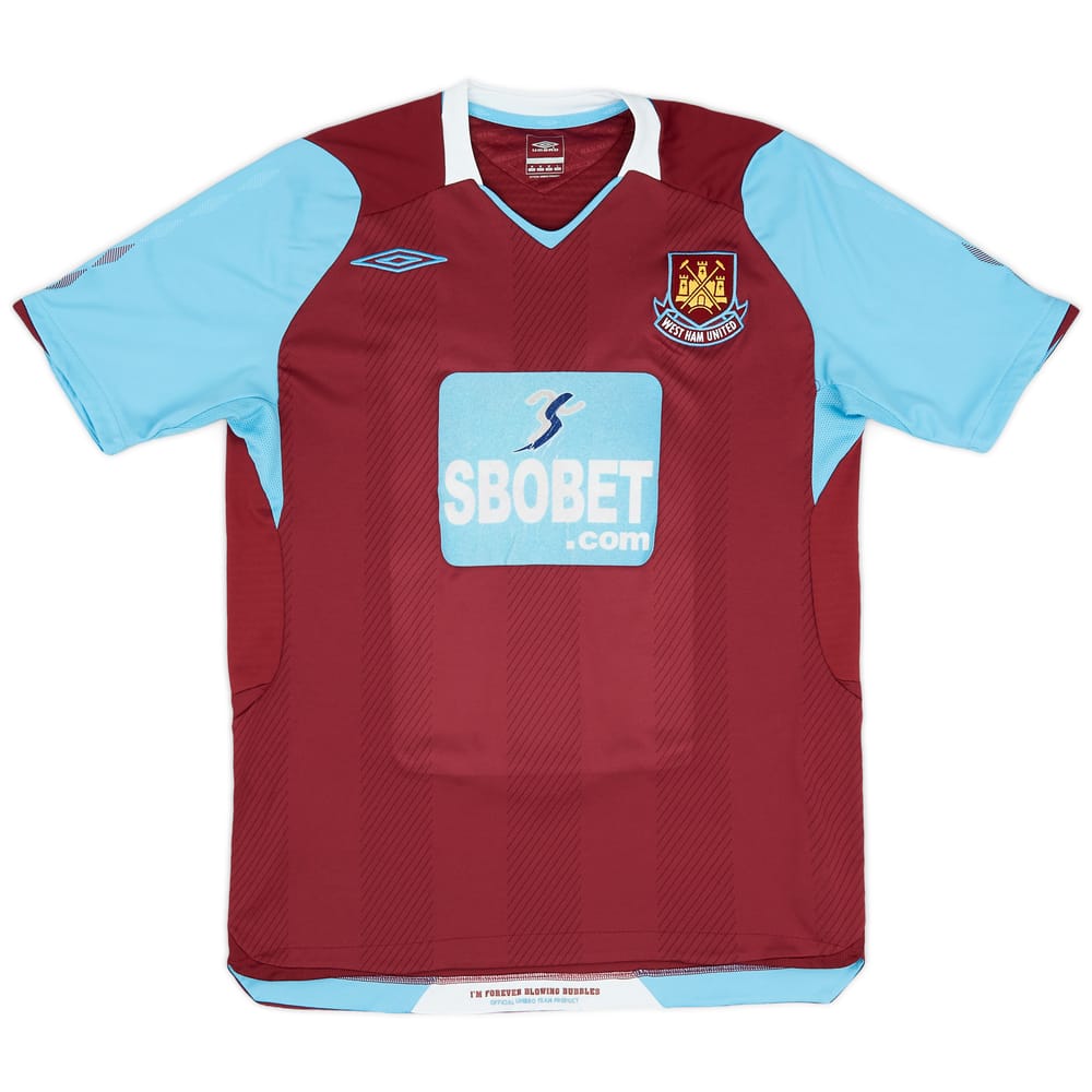 2008-09 West Ham Home Shirt - 9/10 - (M)
