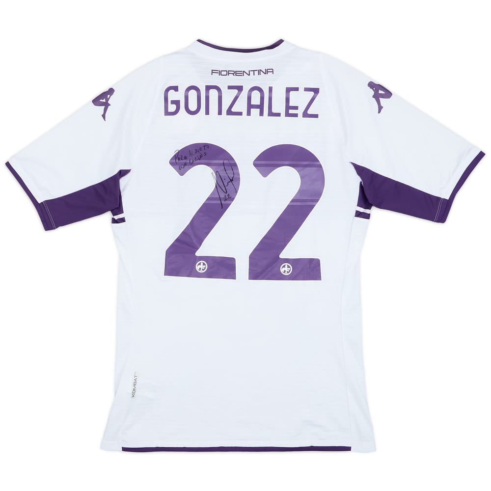 2021-22 Fiorentina Signed Away Shirt Gonzalez #22 - 8/10 - (L)