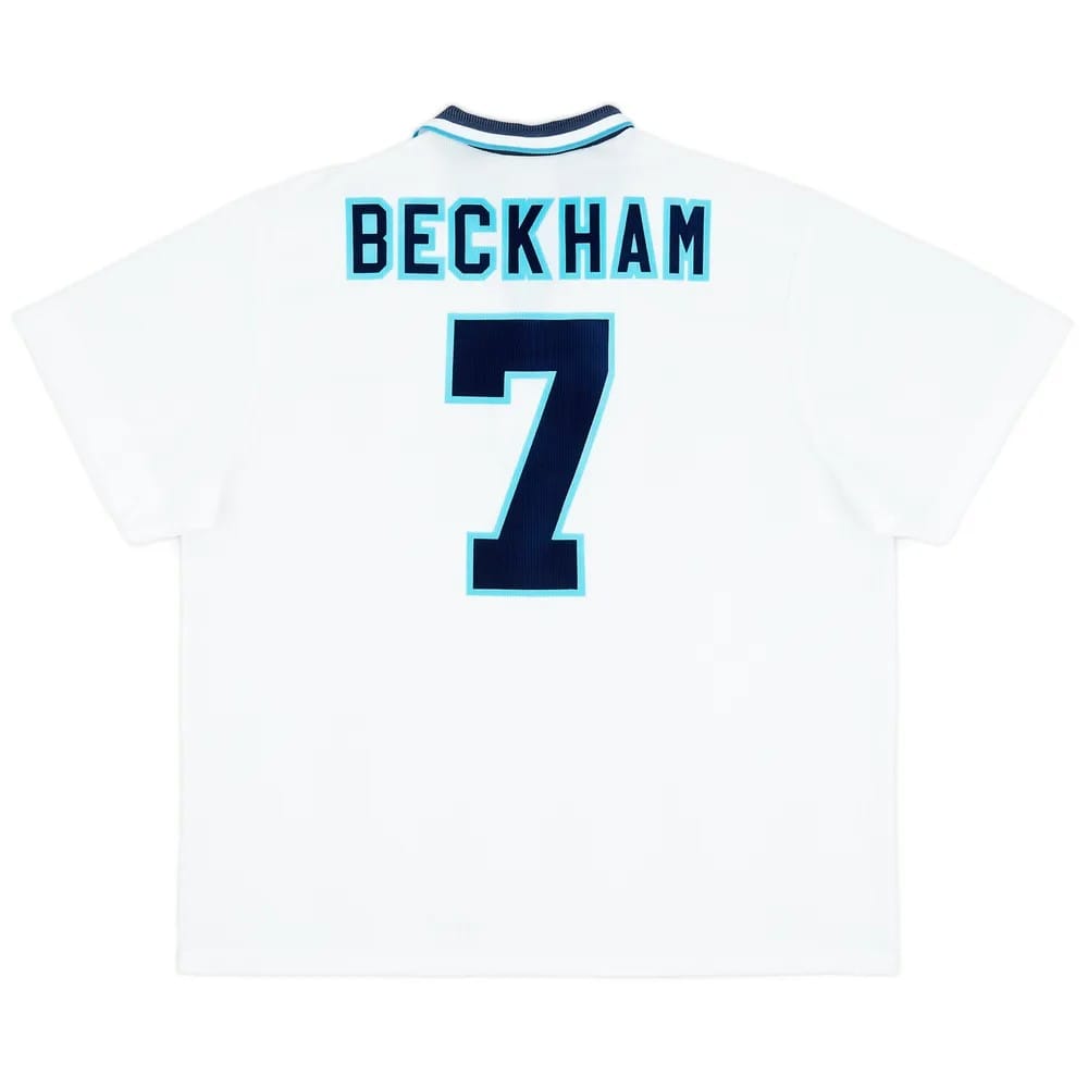 1995-97 England Home Shirt Beckham #7