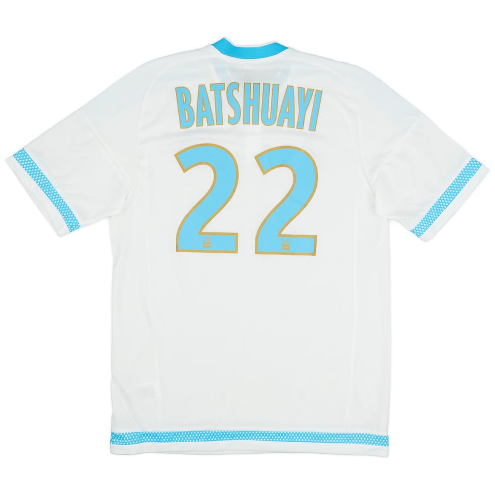 2015-16 Olympique Marseille Player Issue Home Shirt Batshuayi #22 - 9/10 - (L)