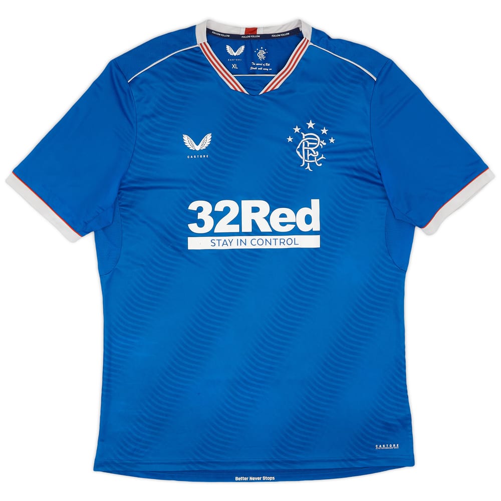 2020-21 Rangers Home Shirt - 7/10 - (XL)