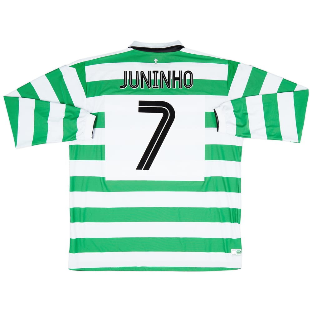 2004-05 Celtic Home L/S Shirt Juninho #7 - 9/10 - (XXL)