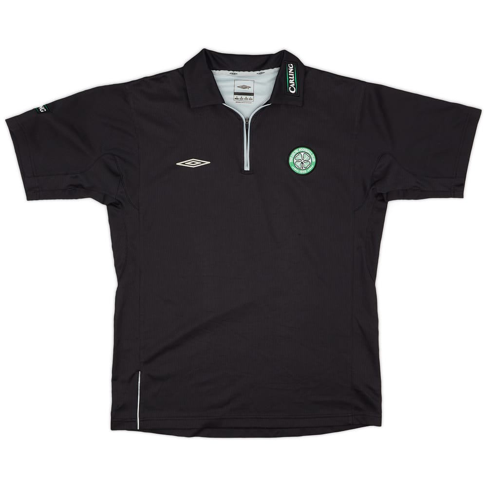 2004-05 Celtic Umbro 1/4 Zip Polo Shirt - 8/10 - (M)