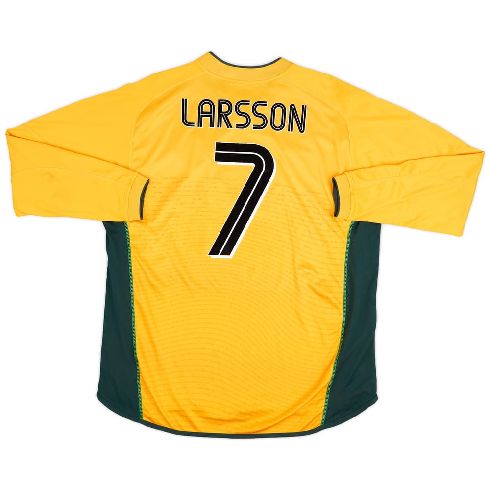 2002-03 Celtic Away L/S Shirt Larsson #7 - 7/10 - (XXL)