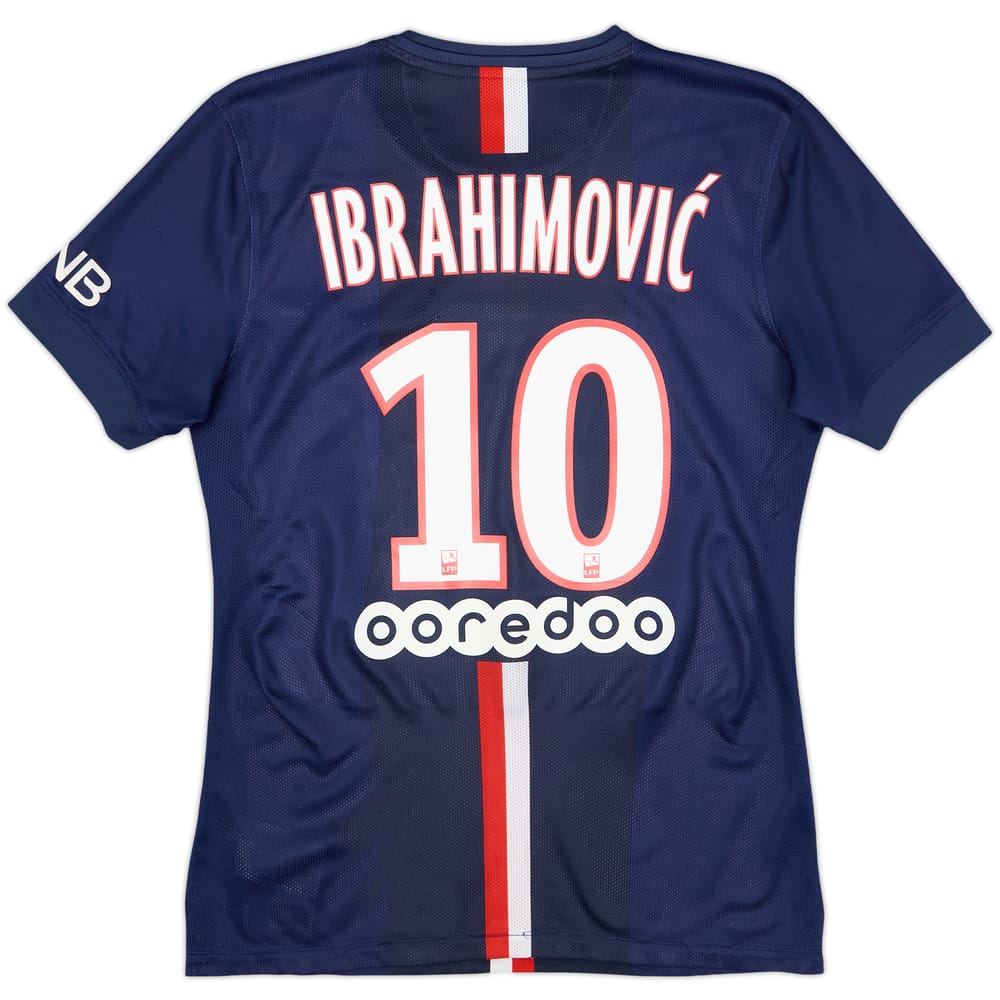 2014-15 Paris Saint-Germain Authentic Home Shirt Ibrahimovic #10 - 7/10 - (M)