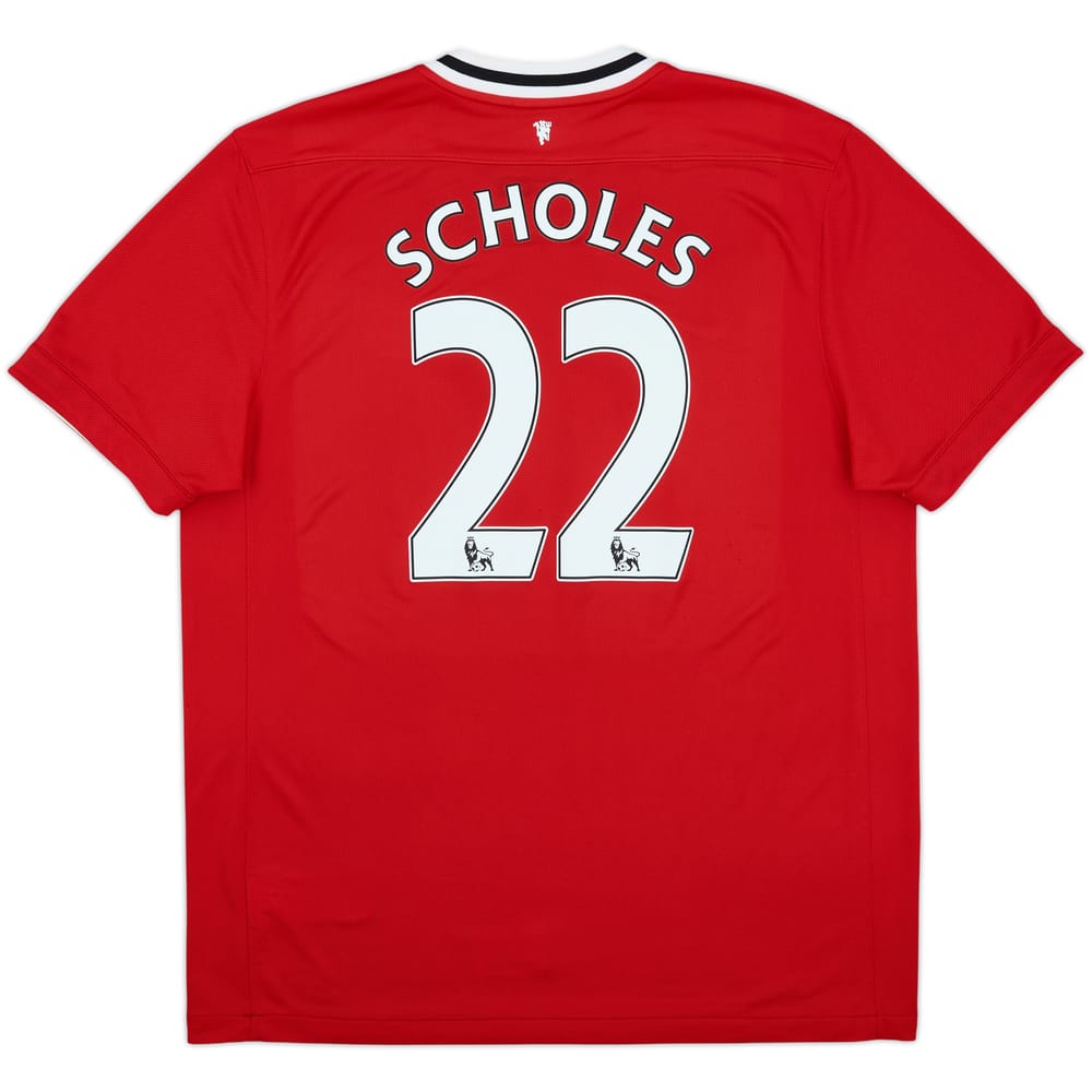 2011-12 Manchester United Home Shirt Scholes #22 - 7/10 - (XL)