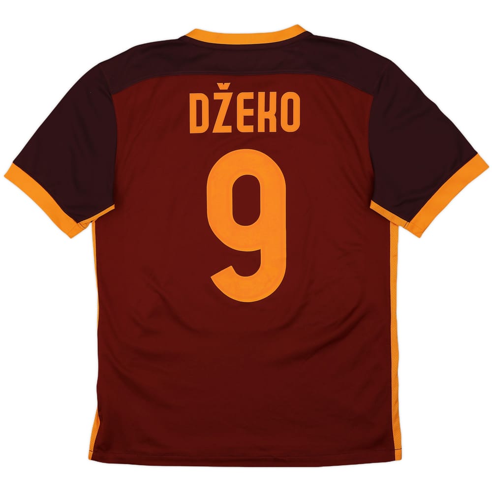 2015-16 Roma Home Shirt Dzeko #9 - 7/10 - (M)