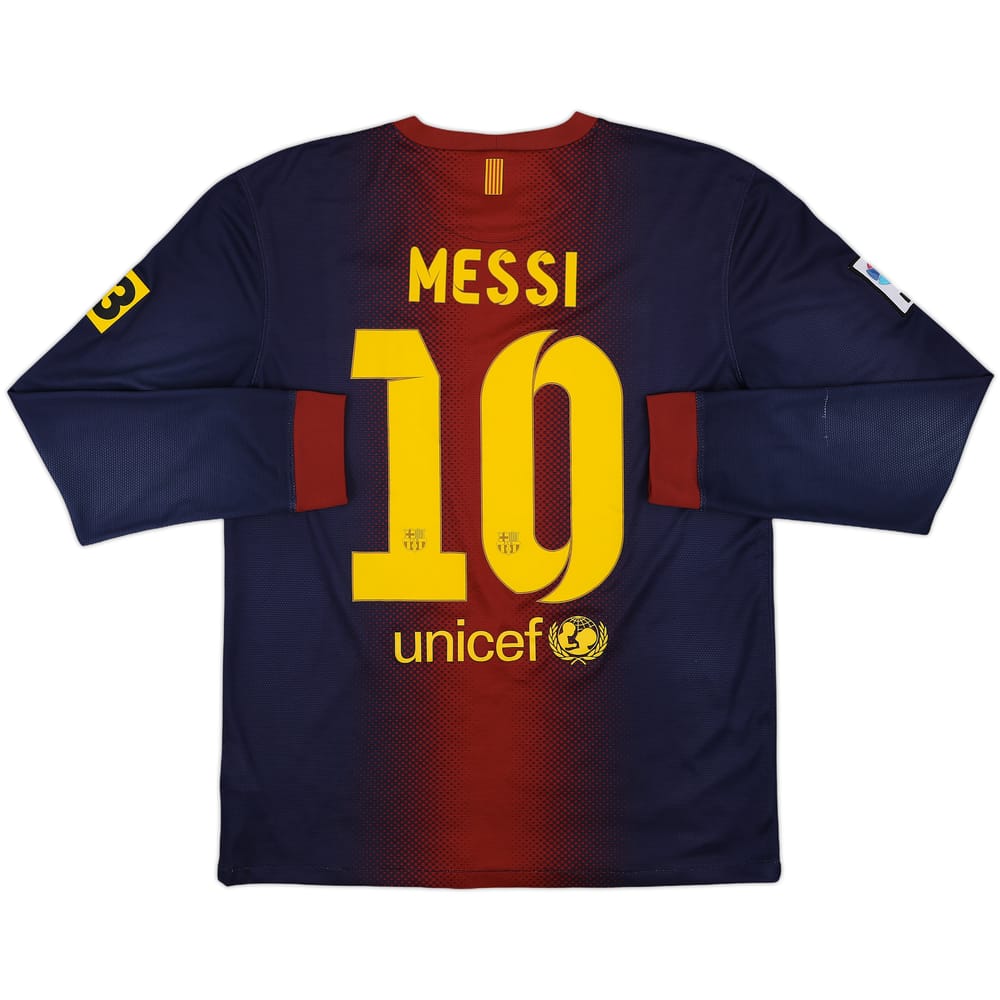 2012-13 Barcelona Home L/S Shirt Messi #10 - 6/10 - (M)