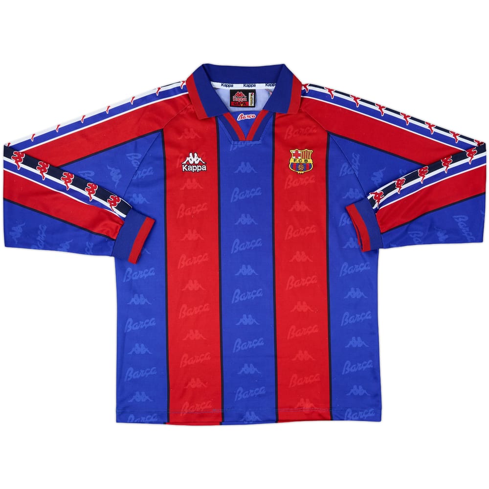 1995-97 Barcelona Home L/S Shirt - 7/10 - (L)