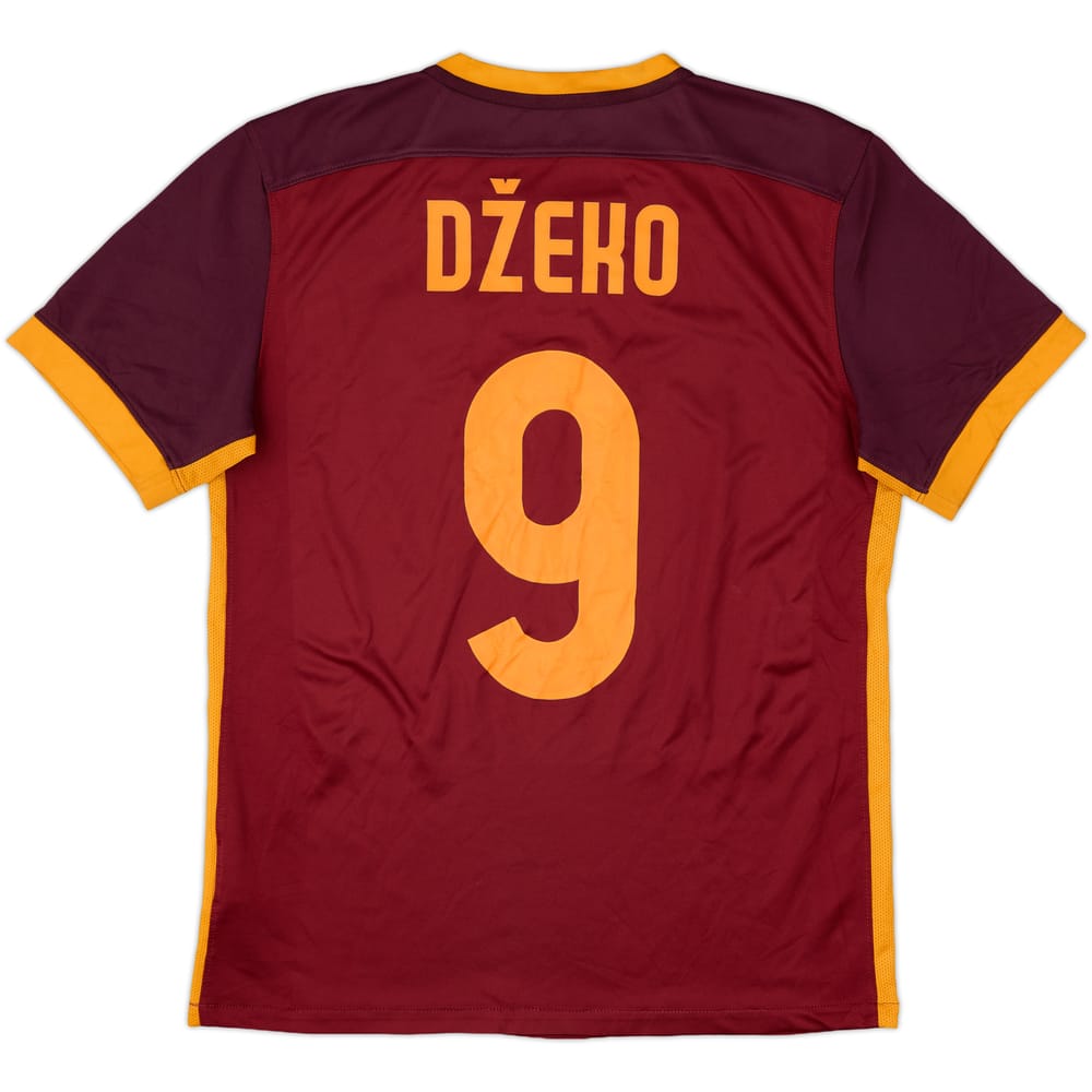 2015-16 Roma Home Shirt Dzeko #9 - 7/10 - (M)