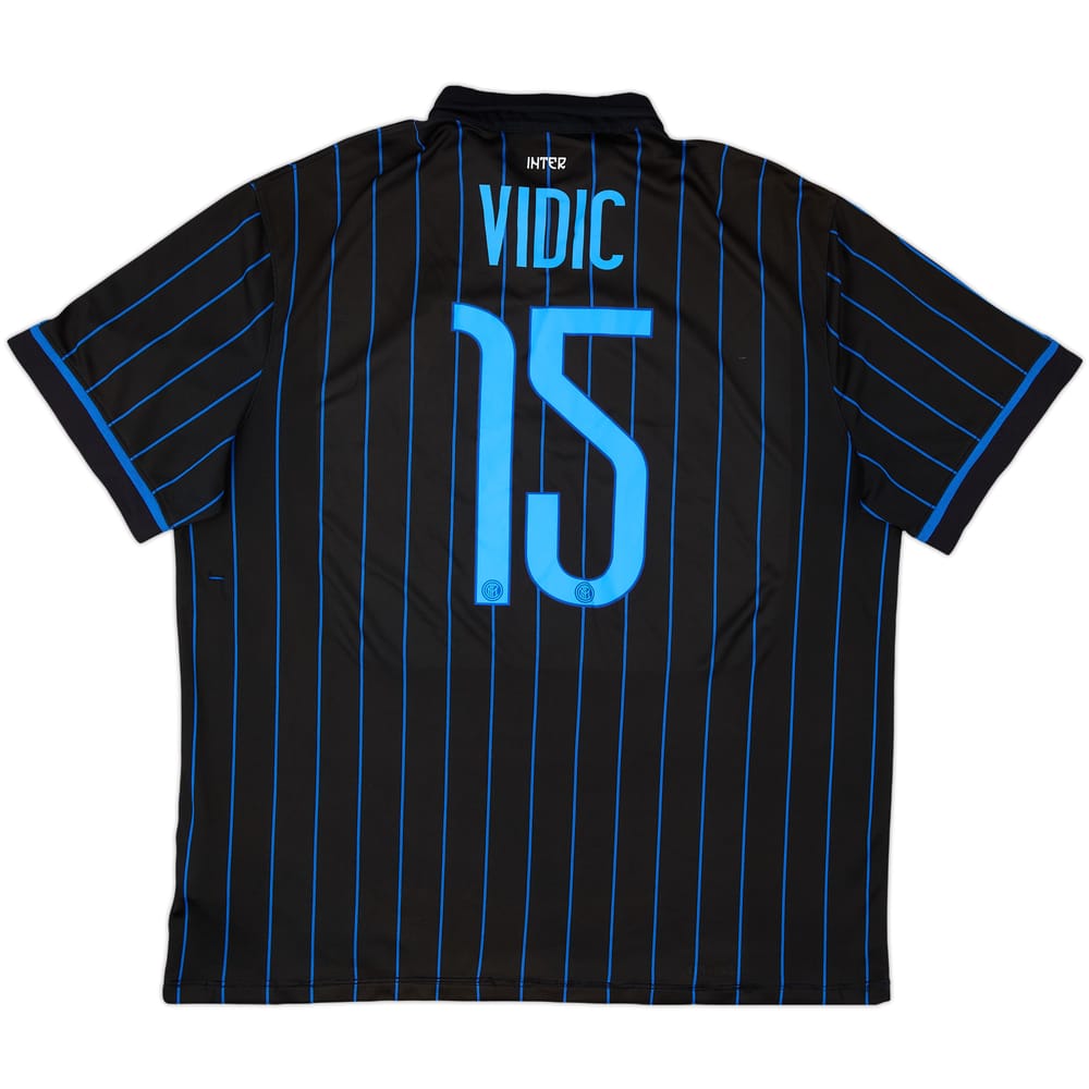 2014-15 Inter Milan Home Shirt Vidic #15 - 5/10 - (XL)