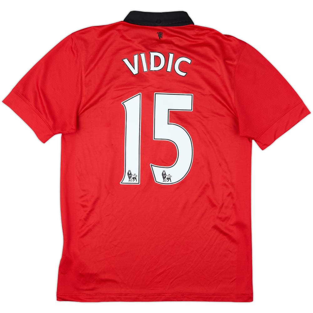2013-14 Manchester United Home Shirt Vidic #15 - 7/10 - (S)