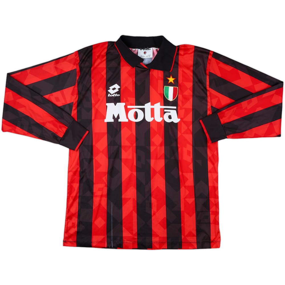 1993-94 AC Milan Home L/S Shirt #2 - 6/10 - (L)