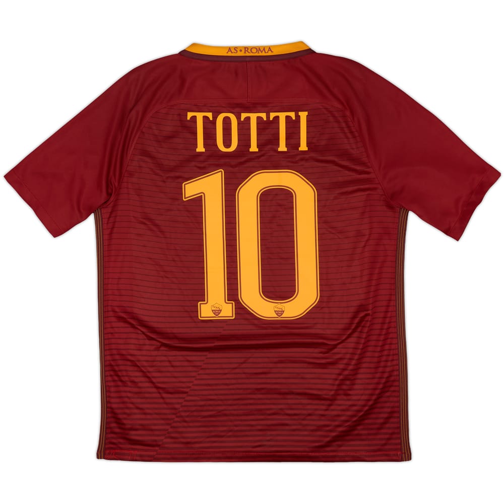 2016-17 Roma Home Shirt Totti #10 - 6/10 - (M)