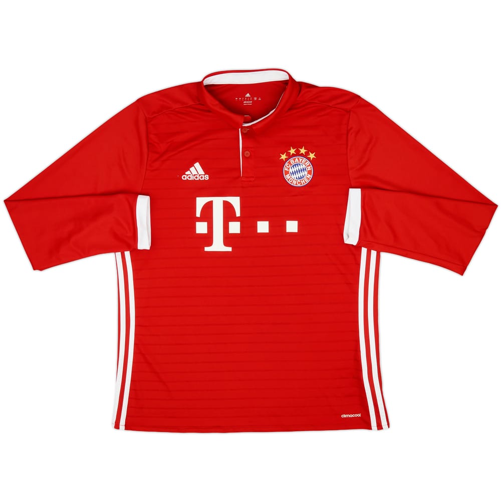 2016-17 Bayern Munich Home L/S Shirt - 7/10 - (L)