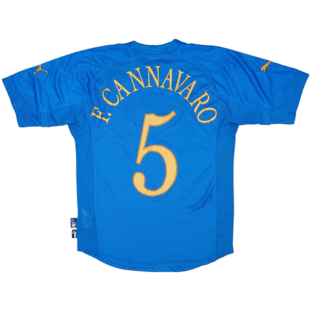 2006 Italy Italia Cannavaro Jersey Shirt Kit White Away Puma