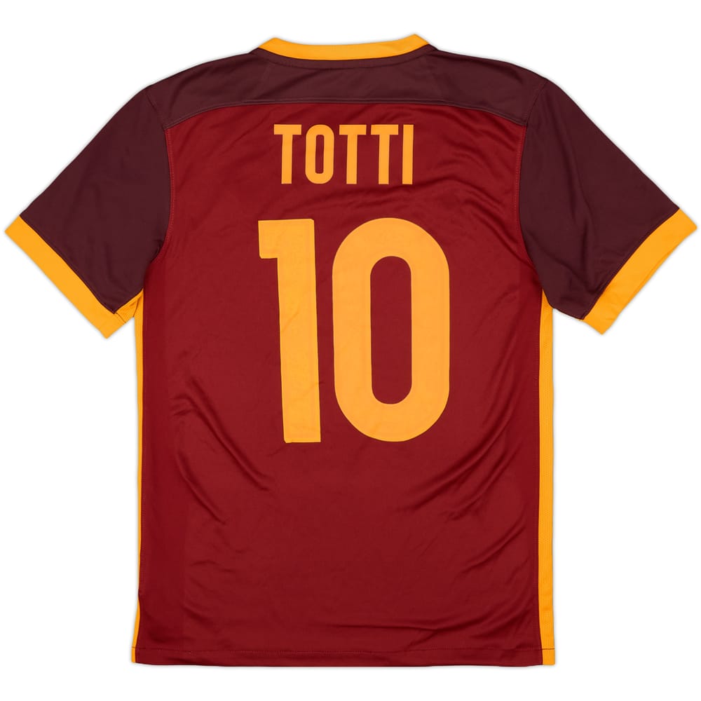 2015-16 Roma Home Shirt Totti #10 - 7/10 - (S)