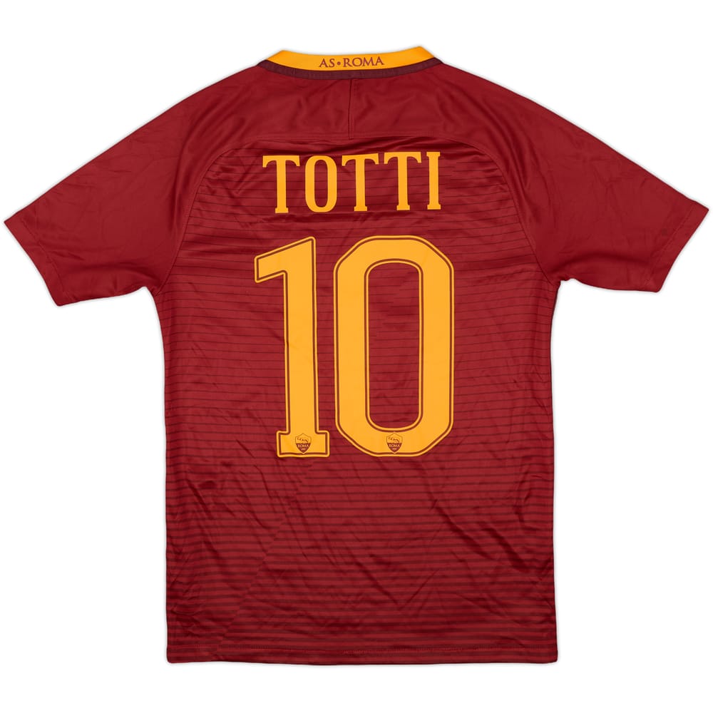 2016-17 Roma Home Shirt Totti #10 - 6/10 - (S)
