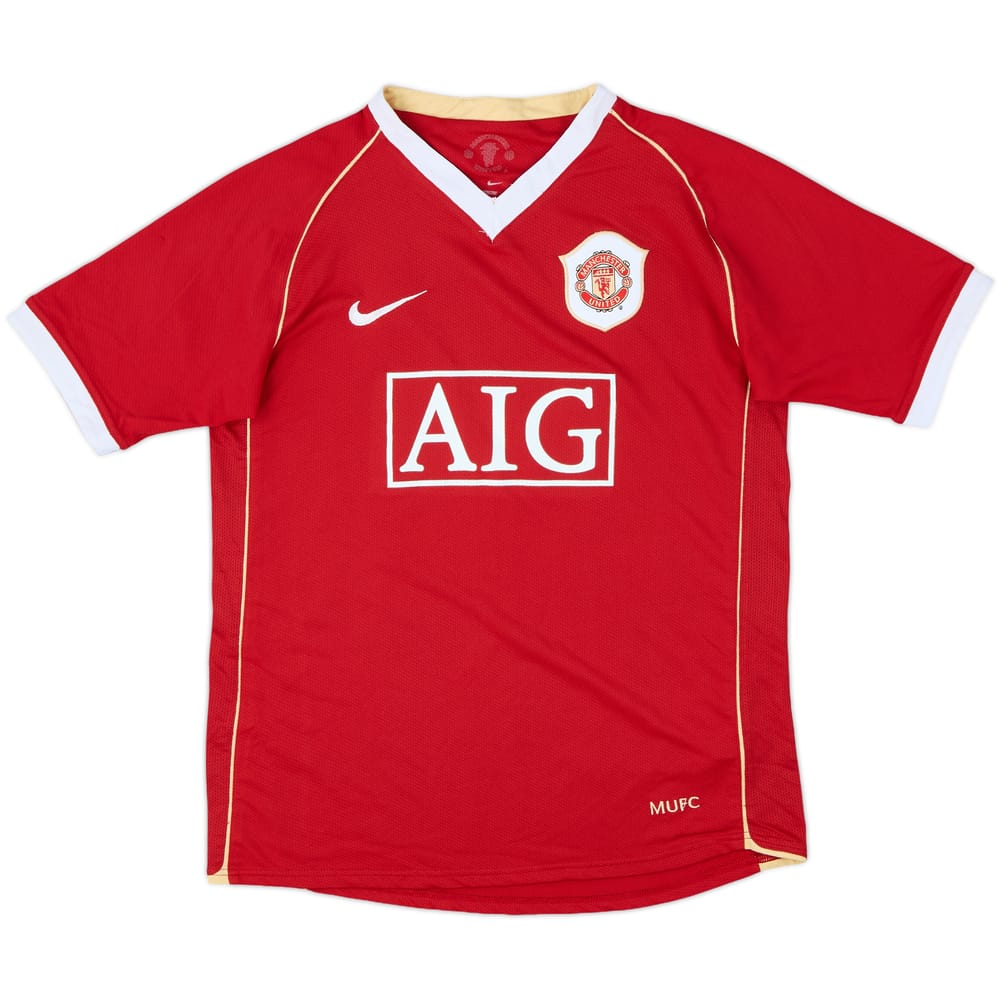 2006-07 Manchester United Home Shirt - 7/10 - (L.Boys)