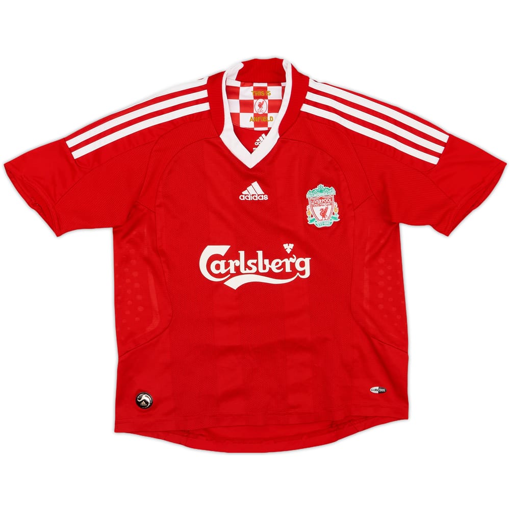 2008-10 Liverpool Home Shirt - 8/10 - (S.Boys)