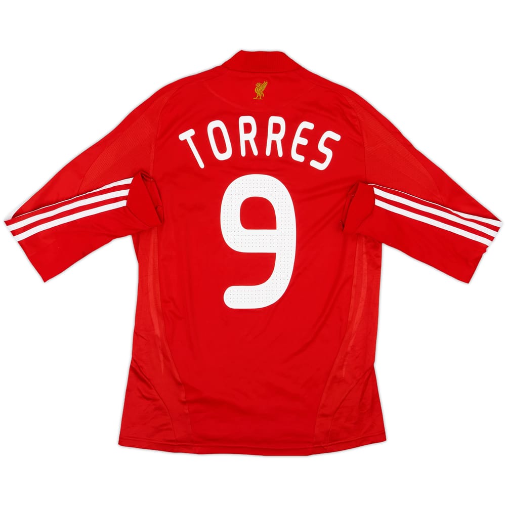 2008-10 Liverpool Home L/S Shirt Torres #9 - 7/10 - (S)