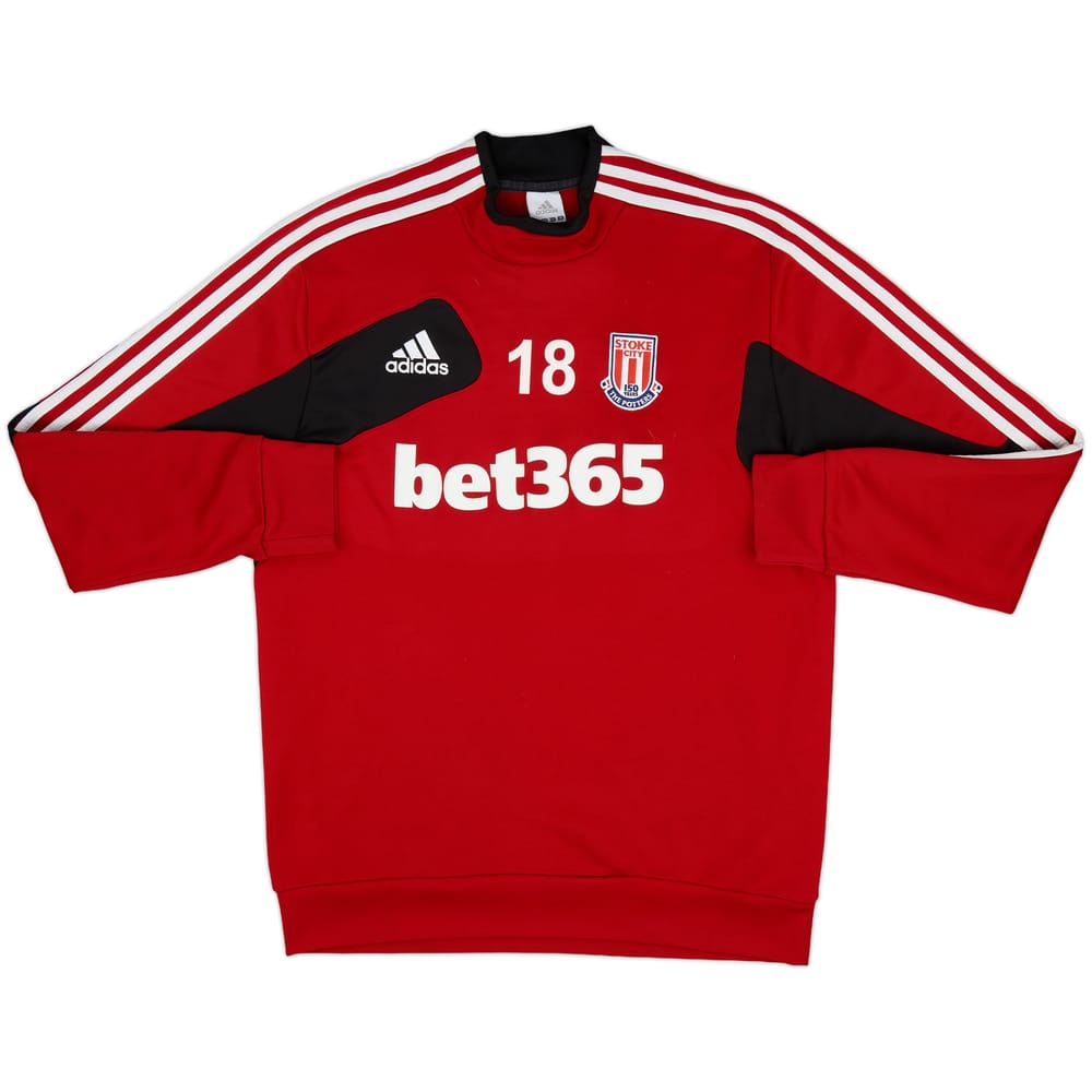 2012-13 Stoke City Player Issue adidas Sweat Top #18 (Whitehead) - 8/10 - (L/XL)