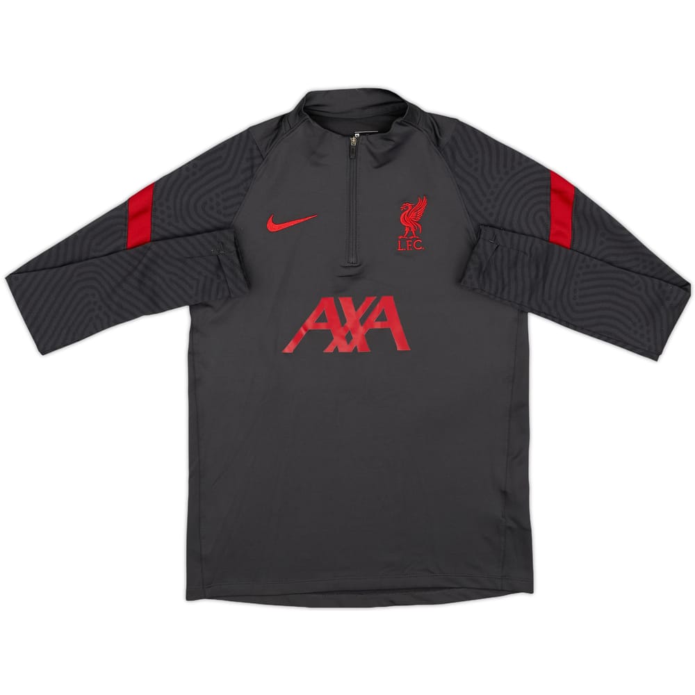 2020-21 Liverpool Vaporknit Nike 1/4 Zip Drill Top - 8/10 - (XL.Boys)