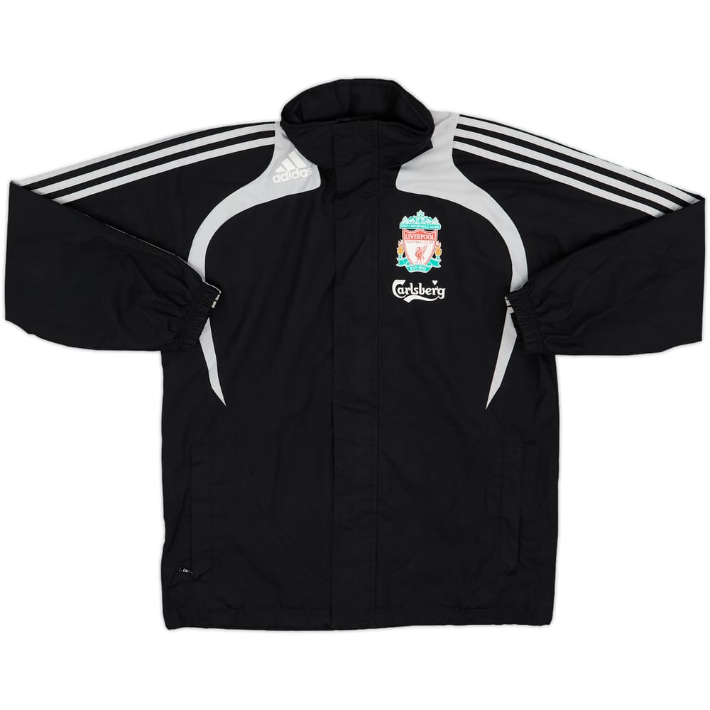 2008-09 Liverpool adidas Hooded Rain Jacket - 6/10 - (L.Boys)