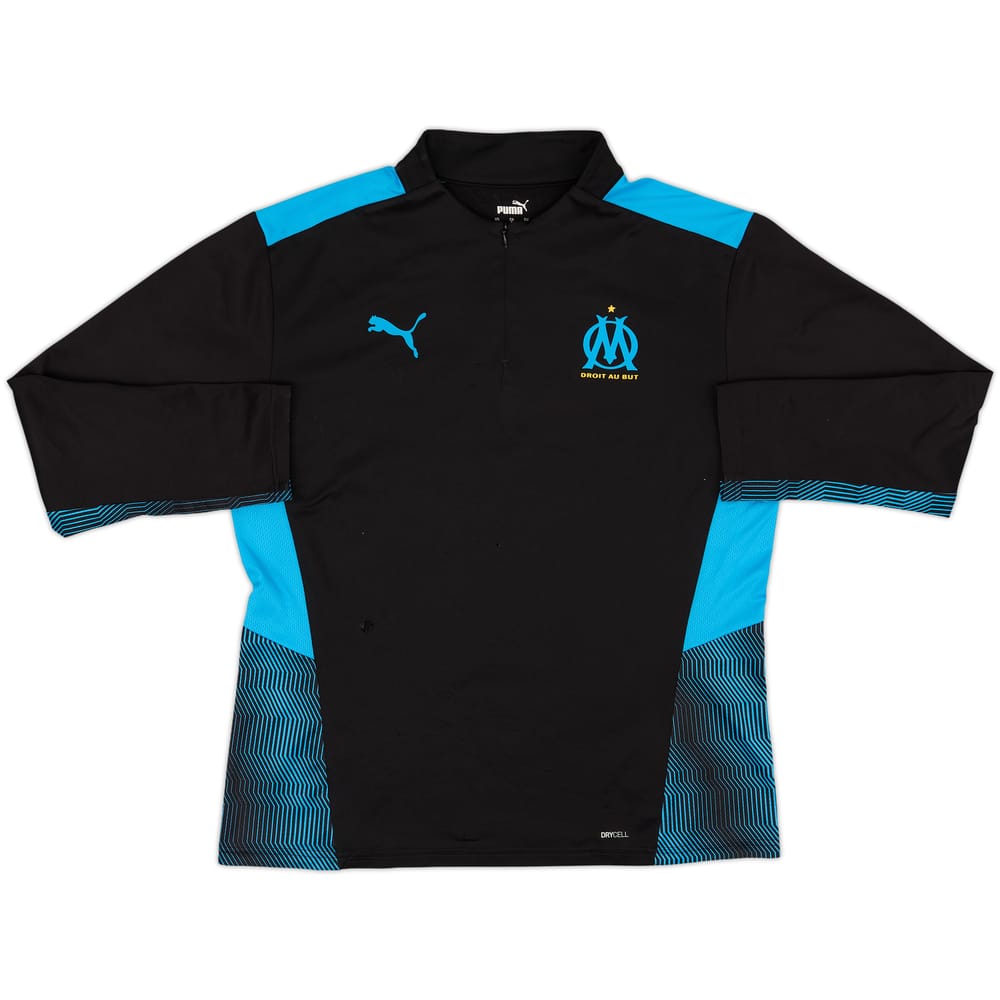 2021-22 Olympique Marseille Puma 1/4 Zip Drill Top - 4/10 - (L)