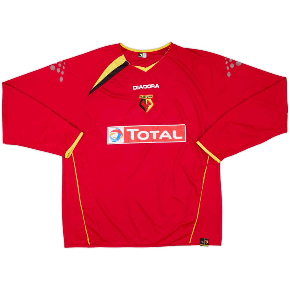 2005-06 Watford Away L/S Shirt - 6/10 - (L)