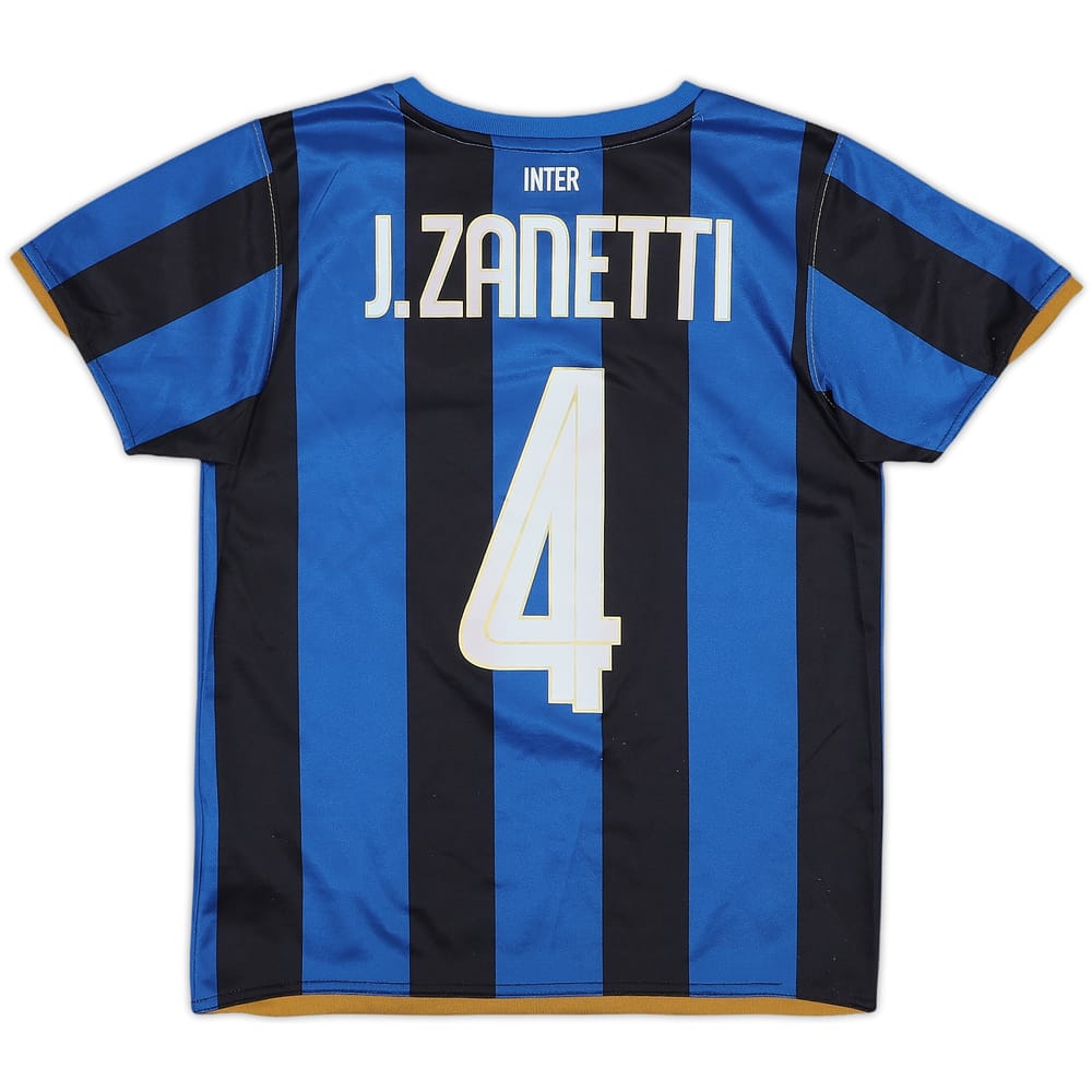 2008-09 Inter Milan Home Shirt Zanetti #4 - 8/10 - (6-7 Years)